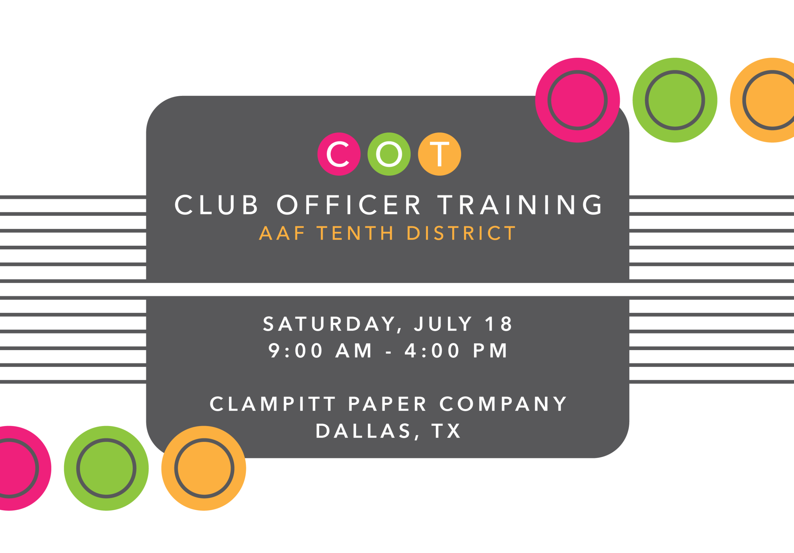 D10 Club Officer training 2026 - Clampitt Paper